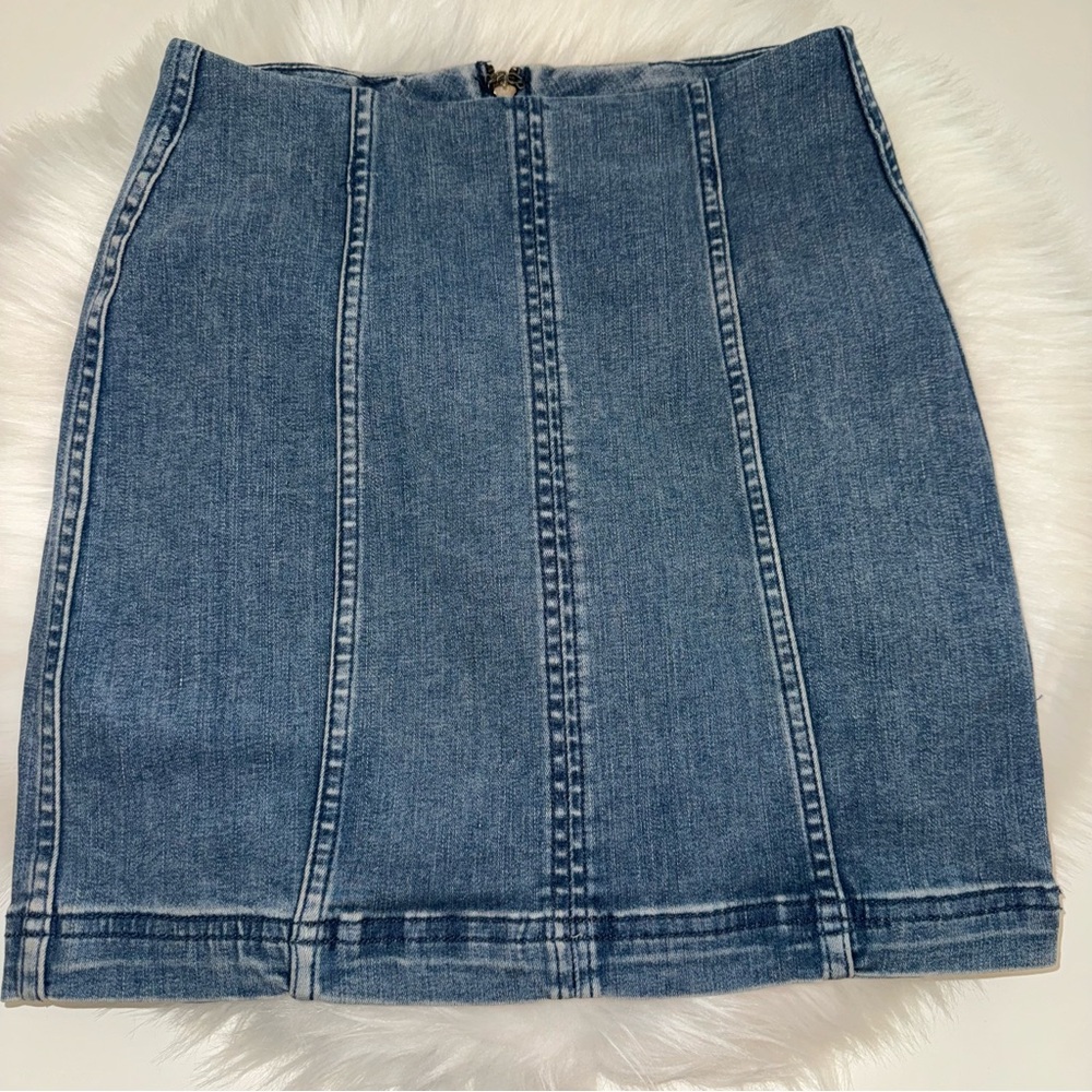Free People Jean Skirt